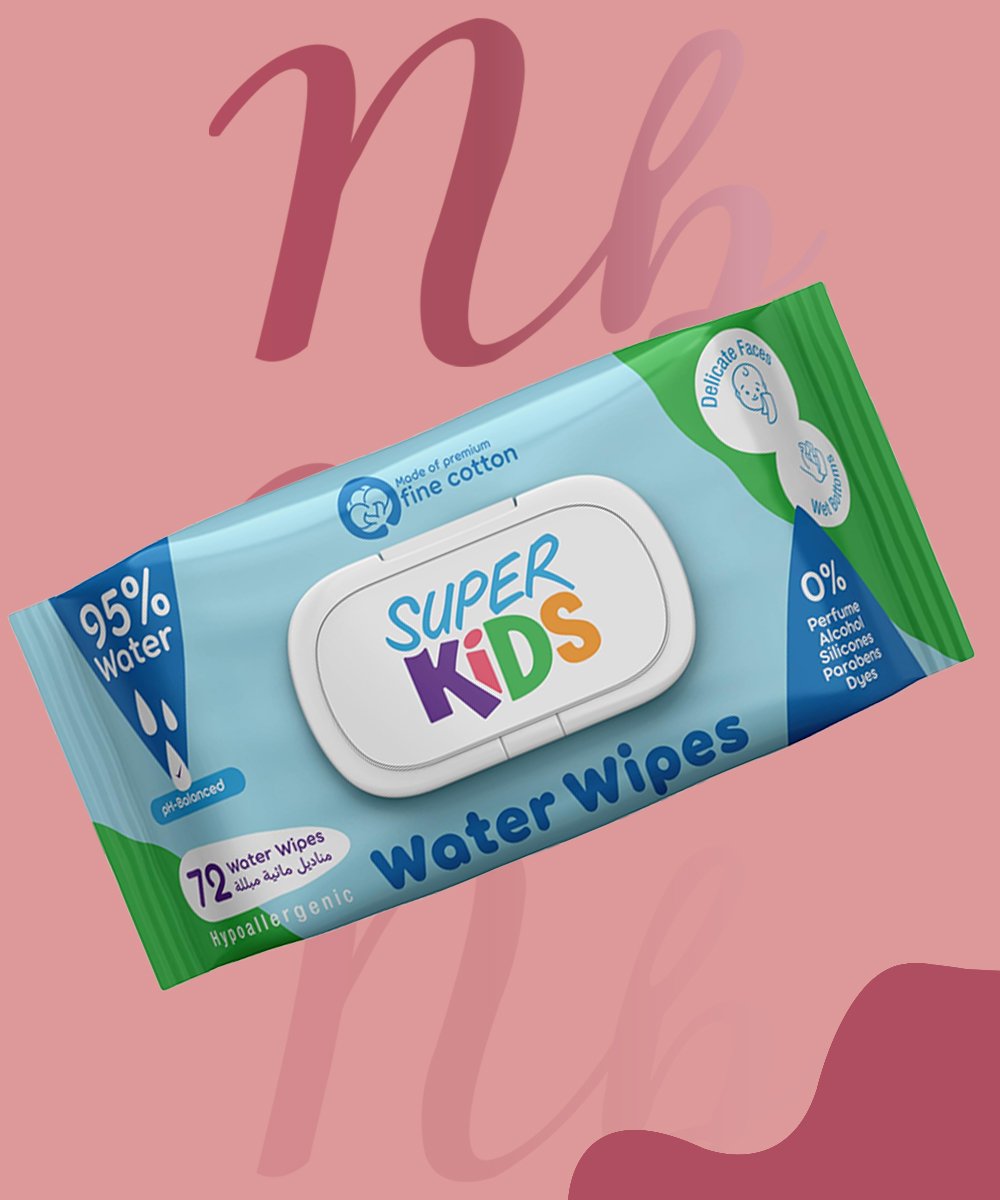 SUPER KIDS WATER WIPES 72 WIPES