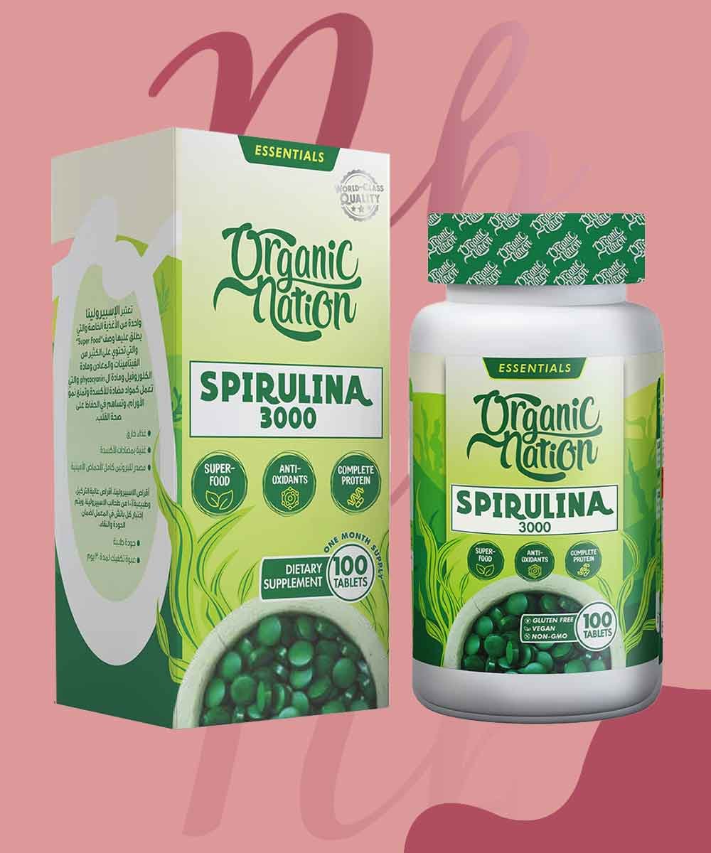 ORGANIC NATION SPIRULINA 100TAB